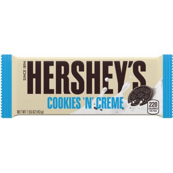 Hersheys Cookies n Creme 43 g Hershey’s Cookies ‚N‘ Creme Bar je dokonalost sama. Vychutnejte si křupavou čokoládovou sušenku a jemný bílý krém v každém kousnutí. Ideální pro milovníky bílé čokolády.

Tato dobrota rozhodně  ...