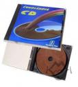 Čokoládové CD  Kvalitní belgická čokoláda. Rozměr:142x123x11mm 